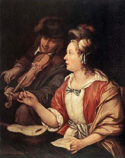 Frans van Mieris The Music Lesson china oil painting image